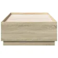 Cadre de lit chêne sonoma 75x190 cm bois d'ingénierie