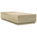 Cadre de lit chêne sonoma 75x190 cm bois d'ingénierie