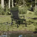 Chaise de pêche avec accoudoir pliable vert