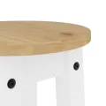 Tabourets de bar lot de 2 blanc bois massif de pin