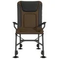 Chaise de pêche avec accoudoir pliable taupe
