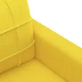 Canapé à 2 places Jaune clair 140 cm Tissu