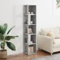 Armoire d'angle Gris béton 33x33x164,5 cm Aggloméré