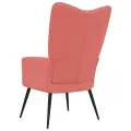 Chaise de relaxation Rose Velours