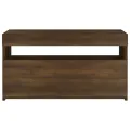Meuble TV avec lumières LED Chêne marron 75x35x40 cm