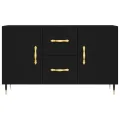 Buffet noir 100x36x60 cm bois d'ingénierie