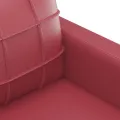 Ensemble de canapés 2 pcs et coussins Rouge bordeaux Similicuir