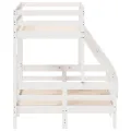 Lit superposé 80x200/120x200 cm blanc bois de pin massif