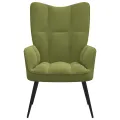 Chaise de relaxation Vert clair Velours