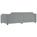 Lit de jour avec lit gigogne gris clair 90x200 cm tissu