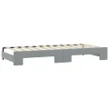 Lit de jour avec lit gigogne gris clair 90x200 cm tissu