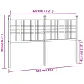 Tête de lit métal blanc 120 cm