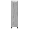 Armoire avec roues sonoma gris 60x22x79 cm bois d'ingénierie