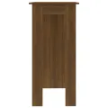 Table de bar avec étagère Chêne marron 102x50x103,5cm Aggloméré