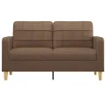 Canapé à 2 places Marron 140 cm Tissu
