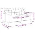 Canapé à 2 places Marron 140 cm Tissu