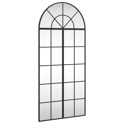Miroir mural noir 60x130 cm arche fer 2