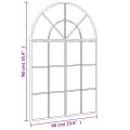 Miroir mural noir 60x90 cm arche fer