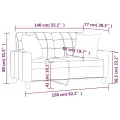 Canapé 2 places avec oreillers bordeaux 140 cm similicuir
