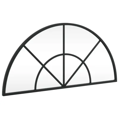 Miroir mural noir 60x30 cm arche fer 2