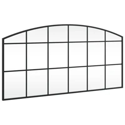 Miroir mural noir 100x50 cm arche fer 2