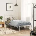 Tête de lit métal blanc 75 cm