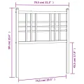 Tête de lit métal blanc 75 cm