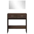 Coiffeuse avec miroir chêne marron 80x39x80 cm