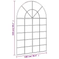Miroir mural noir 100x150 cm arche fer