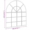 Miroir mural noir 100x110 cm arche fer