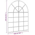 Miroir mural noir 100x130 cm arche fer