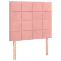 cadre de lit et matelas Rose 80x200 cm Velours