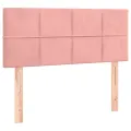 cadre de lit et matelas Rose 80x200 cm Velours