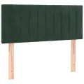cadre de lit et matelas Vert foncé 80x200 cm Velours
