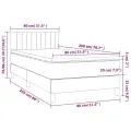 cadre de lit et matelas Vert foncé 80x200 cm Velours