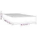 Matelas de lit à ressorts ensachés Rose 80x200x20 cm Velours