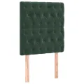cadre de lit et matelas Vert foncé 80x200 cm Velours