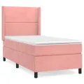 cadre de lit et matelas Rose 80x200 cm Velours