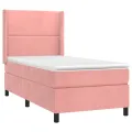 cadre de lit et matelas Rose 80x200 cm Velours