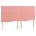 cadre de lit et matelas Rose 80x200 cm Velours