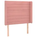 cadre de lit matelas et LED Rose 80x200 cm Velours