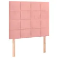cadre de lit et matelas Rose 80x200 cm Velours