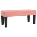cadre de lit et matelas Rose 80x200 cm Velours