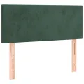 cadre de lit et matelas Vert foncé 80x200 cm Velours