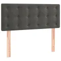 cadre de lit avec matelas Gris foncé 100x200 cm