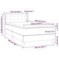 cadre de lit avec matelas Gris foncé 100x200 cm