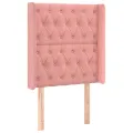 cadre de lit matelas et LED Rose 80x200 cm Velours