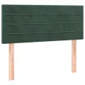 cadre de lit et matelas Vert foncé 80x200 cm Velours