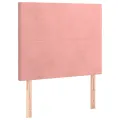 cadre de lit et matelas et LED Rose 80x200cm Velours