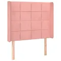 cadre de lit matelas et LED Rose 80x200 cm Velours